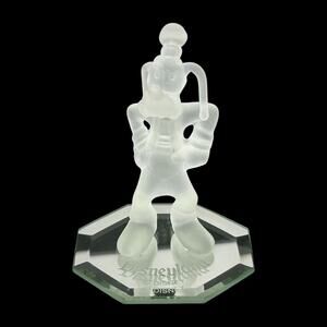 Vintage Disneyland Goofy Frosted Glass Figurine 3" Tall